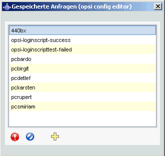 opsi-configed: Gespeicherte Suchen