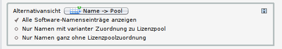 Hauptfenster: Optionen für die Zuordnung von IDs, Namen und Pools