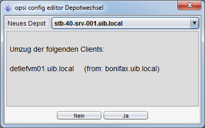 opsi-configed: Client zu anderem Depot umziehen