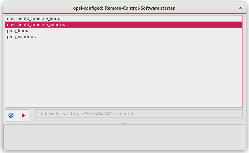 *opsi-configed*: Remote-Control-Software starten