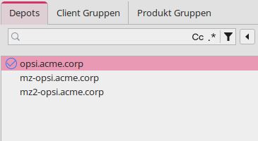 opsi-configed: Depotauswahl