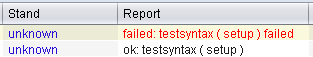 Testsyntax Ergebnis im opsi-configed: 1. Zeile: failed