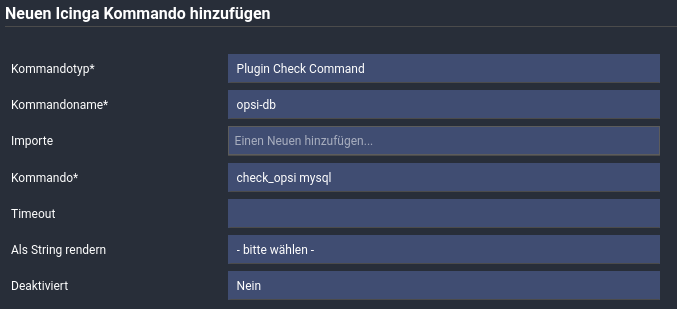 Icinga2 Kommando-Definition