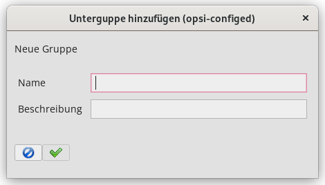 *opsi-configed*: Name und Beschreibung der Gruppe eintragen