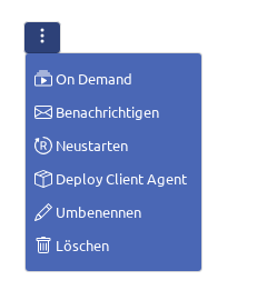 WebGUI: Das Menü *Aktionen*