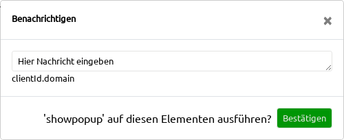 WebGUI: Nachrichten an Client(s) senden