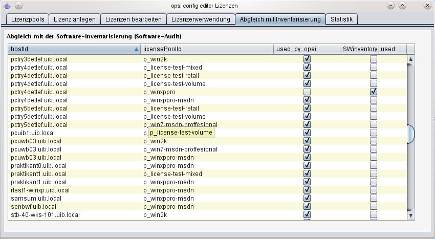 "Lizenzmanagement:Tab Abgleich mit Inventarisierung