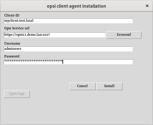 Der Installer startet den `oca-installation-helper`.