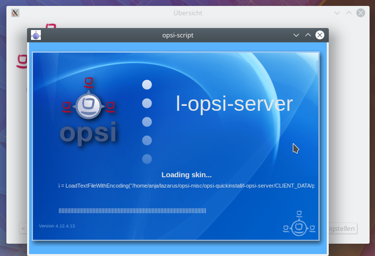 Die opsi-Server-Installation läuft.