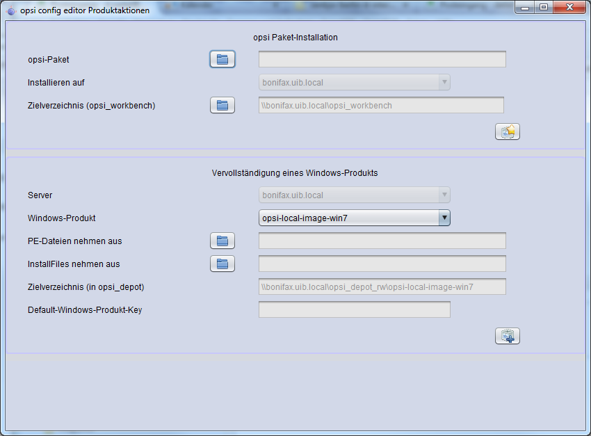 opsi-configed: packet actions