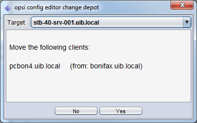 opsi-configed: change the depot of a client