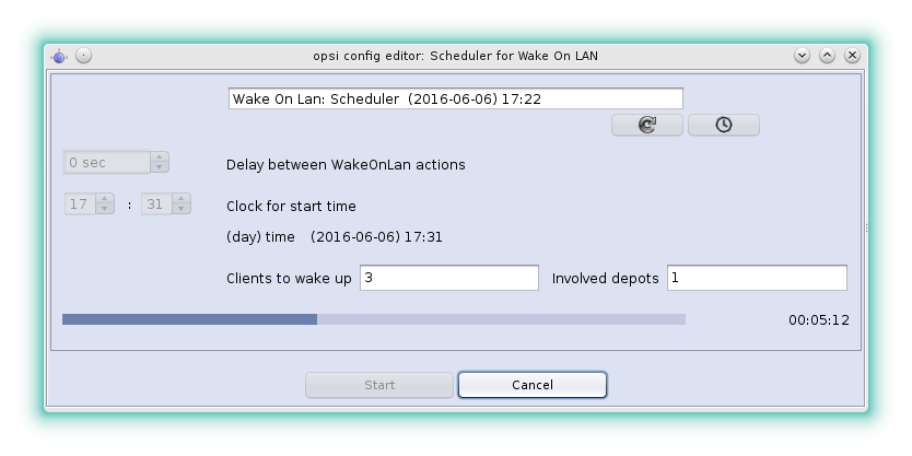 opsi-configed: Scheduler for Wake On Lan