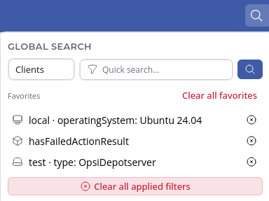OPSI-WebGUI: Global search