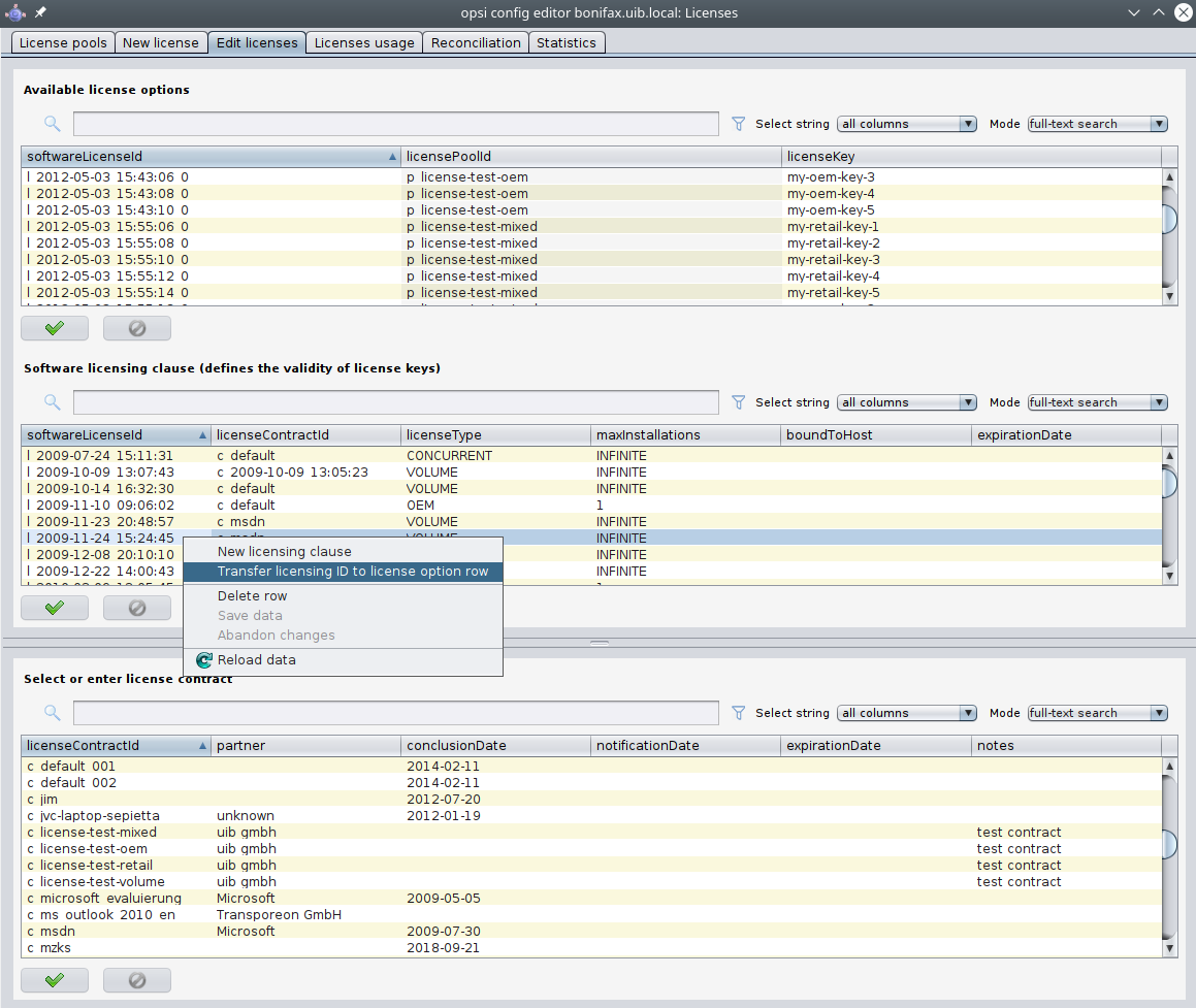 License management: copying the license ID