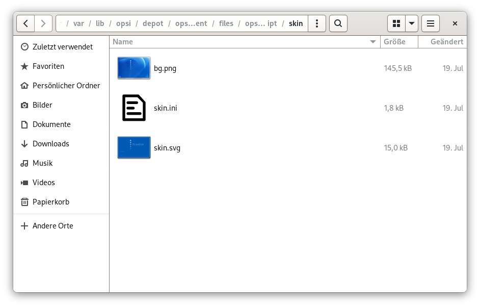 Here you can find the Background Image and the Configuration File for *opsi-script*.