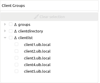 WebGUI: Client Groups