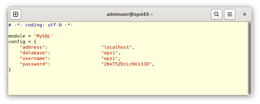 You can also edit the MySQL configuration with a text editor.