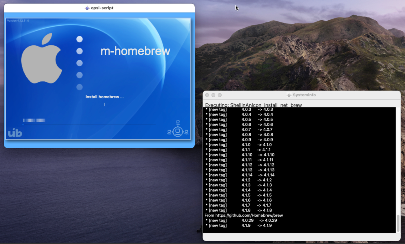 Install the two products *m-xcode-tools* and *m-homebrew*.