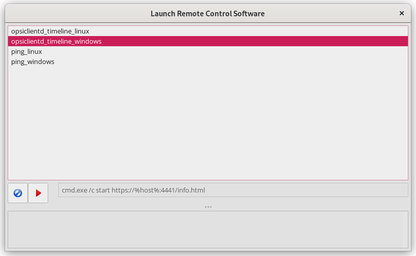 *opsi-configed*: Starting Remote Control Software